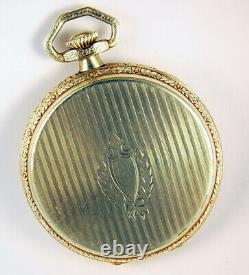 Illinois 23 Jewel 12s Rare Satin Movement Finish Grade 410 Pocket Watch