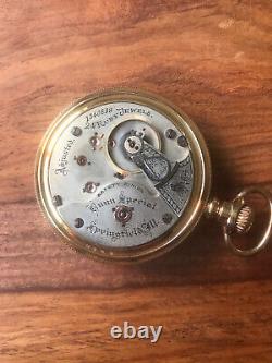 Illinois Bunn Special 24 Jewel Size 18 Pocket Watch Beautiful Movement Runs