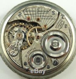 Illinois Bunn Special Model 9 16s 21j Pocket Watch, Running Fine, Nice Movement