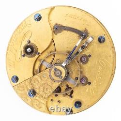 Illinois Currier Model 1 18-Size 11-Jewel Key Wind Antique Pocket Watch Movement