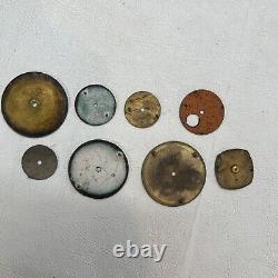 Illinois Elgin Timex Pocket Watch Parts Dials Movements Lot of 8