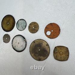 Illinois Elgin Timex Pocket Watch Parts Dials Movements Lot of 8