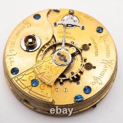 Illinois Grade 5 Model 2 18-Size Railroad Grade Antique Pocket Watch Movement