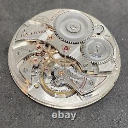 Illinois Hallmark Gr 509 Pocket Watch Movement Diamond End 14s 21j Ticking F6768