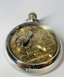 Illinois Pocket Watch two tone 18s 17j on a Display Back Case