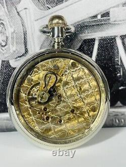 Illinois Pocket Watch two tone 18s 17j on a Display Back Case