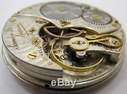 Illinois Santa fe special 16s Pocket Watch Movement 21 jewels for parts. OF