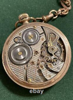 Illinois Sterling Grade 406 Pocket Watch Movement 12s 19j Model 3 1/10kt Gold