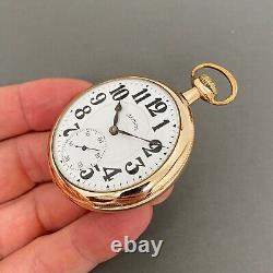 Illinois Two-Tone 16s 17j Lever Set Movement Display Case Pocket Watch ca. 1915