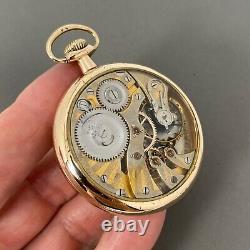 Illinois Two-Tone 16s 17j Lever Set Movement Display Case Pocket Watch ca. 1915