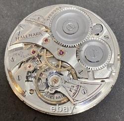 Illinois pocket watch movement Hallmark 509 Diamond Endstone 14s 21j Ticks F6768