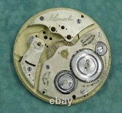 Illinois prototype Pocket watch movement Marquis model 1920s e467