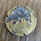 Interesting Early Keyless Cylinder Pocket Fob Watch Movement Gold Dial (t115)