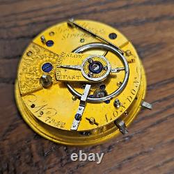 Interesting George Yonge London Pocket Watch Movement for Restoration (S184)