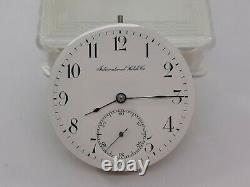 International Watch Co Pocket Movement& Porcelain Dial Manual Swiss Made Running