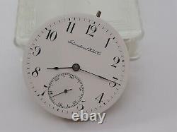 International Watch Co Pocket Movement& Porcelain Dial Manual Swiss Made Running