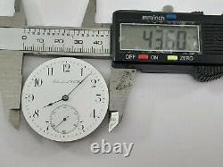 International Watch Co Pocket Movement& Porcelain Dial Manual Swiss Made Running