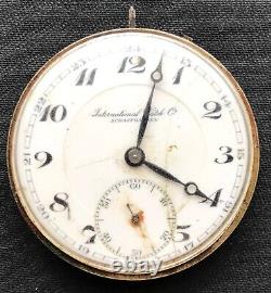 International Watch Co. Schaffhausen(JWC) Pocket Watch Movement for Parts/Repair