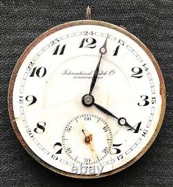 International Watch Co. Schaffhausen(JWC) Pocket Watch Movement for Parts/Repair