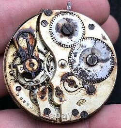 International Watch Co. Schaffhausen(JWC) Pocket Watch Movement for Parts/Repair