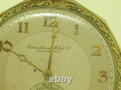 International Watch Co. Shaffhausen 14k Gold Pcket Watch Perfect Movement -b/o