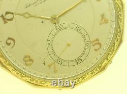 International Watch Co. Shaffhausen 14k Gold Pcket Watch Perfect Movement -b/o