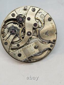 J J Badollet High Grade Pocket Watch Movement 43mm