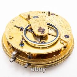 J. Johnstone 42.7 x 13.4 mm Key Wind / Set Fusee Antique Pocket Watch Movement