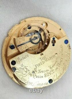 J. W. BENSON H. R. H. Pocket Watch Movement. FULL WORKING ORDER 1800s Field watch