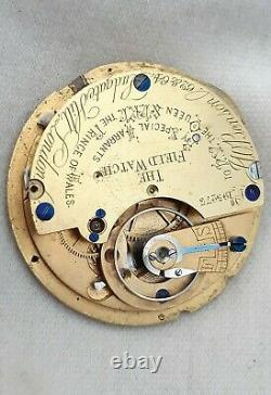 J. W. BENSON H. R. H. Pocket Watch Movement. FULL WORKING ORDER 1800s Field watch