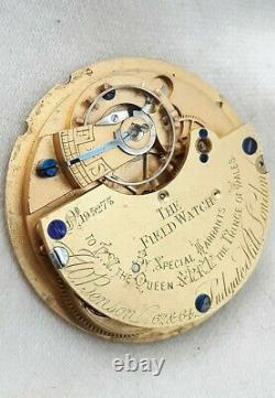 J. W. BENSON H. R. H. Pocket Watch Movement. FULL WORKING ORDER 1800s Field watch