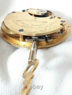 J. W. BENSON H. R. H. Pocket Watch Movement. FULL WORKING ORDER 1800s Field watch