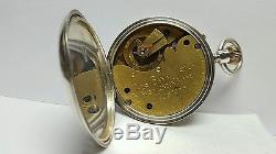 J. W. Benson London Silver Pocket Watch 1913 Movement # 587935 Good Condition