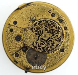 James Brannan London English Verge Fusee Pocket Watch Movement Ac145