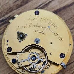 James McCabe Working Fusee Pocket Watch Movement With Gold Dial (BS62)