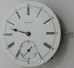 James Mix Albany NY, 17 jewels Pocket Watch movement diameter 42.7 mm. HC