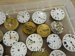 Job Lot Of 35 Antique Pocket Watch Movements