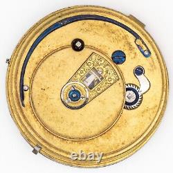 John Cottier of New York English Antique Fusee Pocket Watch Movement with Dial