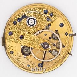 John Harrison of Liverpool 44.3 x 13.2 mm Fusee Antique Pocket Watch Movement