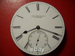 Jos H Penlington, Big pocket watch movement, beautiful dial of 51 mm.in good condi