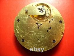 Jos H Penlington, Big pocket watch movement, beautiful dial of 51 mm.in good condi