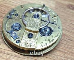 Josh Johnson Fusee Pocket Watch Movement Ticking Well Liverpool c. 1840