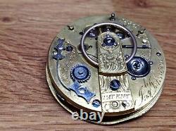 Josh Johnson Fusee Pocket Watch Movement Ticking Well Liverpool c. 1840