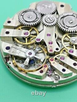 Jules Emmery Two-Train Flying Quarter Seconds Chronograph Pocket Watch Movement