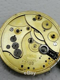 Julius Assmann Glashutte Pocket Watch Movement. Working Condition! Parts/restore