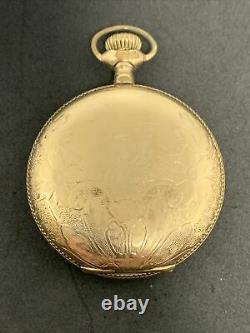 Kingston Pocket Watch Hunter Case Size 6s Scallop Gold Filled GF F3926