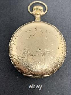 Kingston Pocket Watch Hunter Case Size 6s Scallop Gold Filled GF F3926