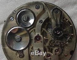 L. Curvoisier & Co. Chronometer Pocket Watch movement & enamel dial stem to 12