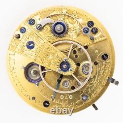 L. H. Samuel & Co. Liverpool 41.6 x 13.1 mm Fusee Antique Pocket Watch Movement