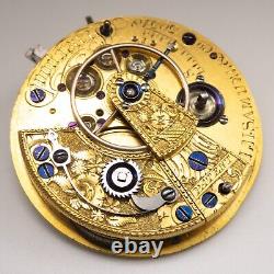 L. H. Samuel & Co. Liverpool 41.6 x 13.1 mm Fusee Antique Pocket Watch Movement